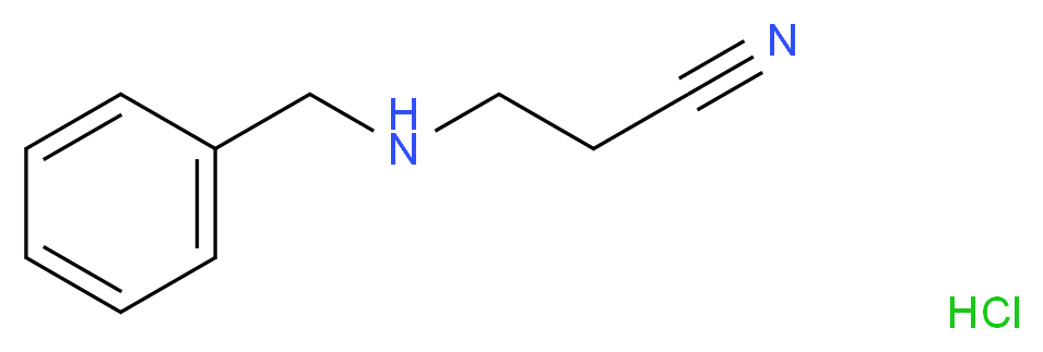 3-(Benzylamino)propanenitrile hydrochloride_分子结构_CAS_)