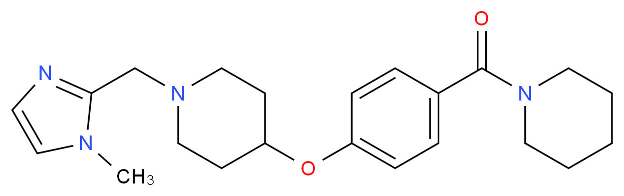 1-[(1-methyl-1H-imidazol-2-yl)methyl]-4-[4-(1-piperidinylcarbonyl)phenoxy]piperidine_分子结构_CAS_)