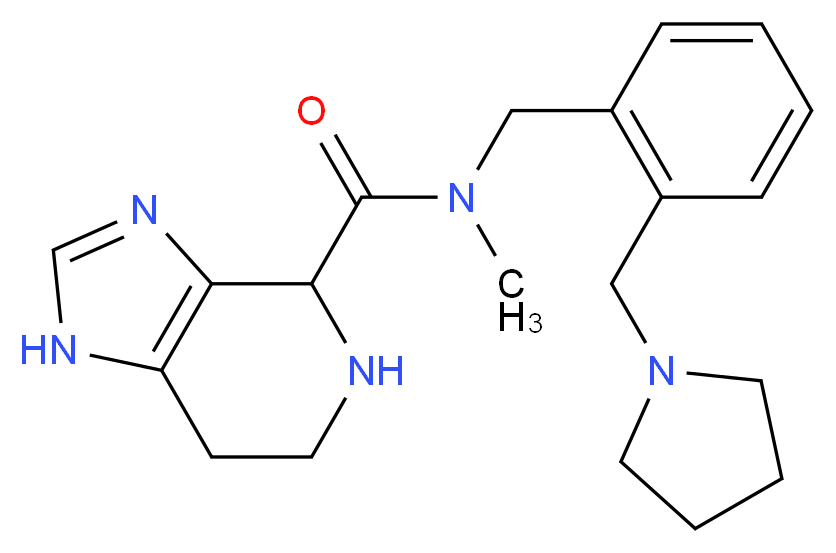 N-methyl-N-[2-(1-pyrrolidinylmethyl)benzyl]-4,5,6,7-tetrahydro-1H-imidazo[4,5-c]pyridine-4-carboxamide_分子结构_CAS_)