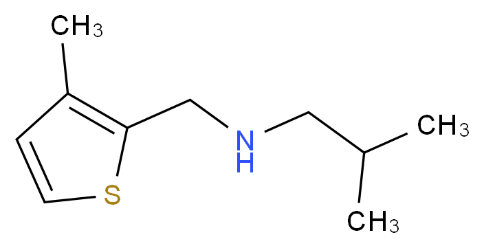 2-methyl-N-[(3-methyl-2-thienyl)methyl]-1-propanamine_分子结构_CAS_869942-30-3)