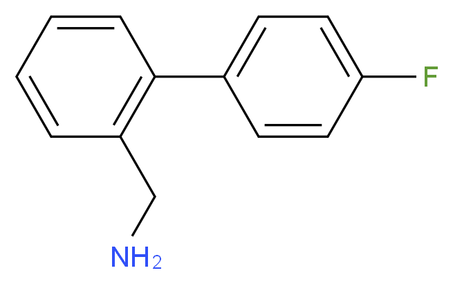 [2-(4-fluorophenyl)phenyl]methanamine_分子结构_CAS_884504-18-1