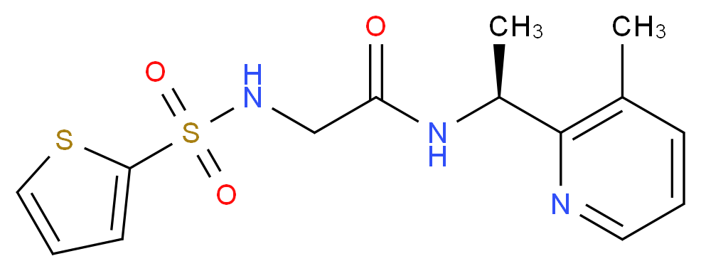 N~1~-[(1S)-1-(3-methylpyridin-2-yl)ethyl]-N~2~-(2-thienylsulfonyl)glycinamide_分子结构_CAS_)