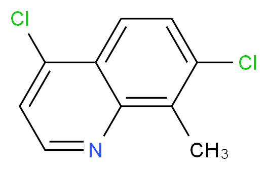 4,7-dichloro-8-methylquinoline_分子结构_CAS_643039-79-6