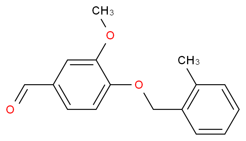 3-methoxy-4-[(2-methylphenyl)methoxy]benzaldehyde_分子结构_CAS_361465-12-5