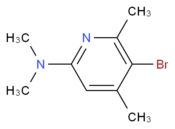 5-BROMO-N,N,4,6-TETRAMETHYLPYRIDIN-2-AMINE_分子结构_CAS_627098-10-6)