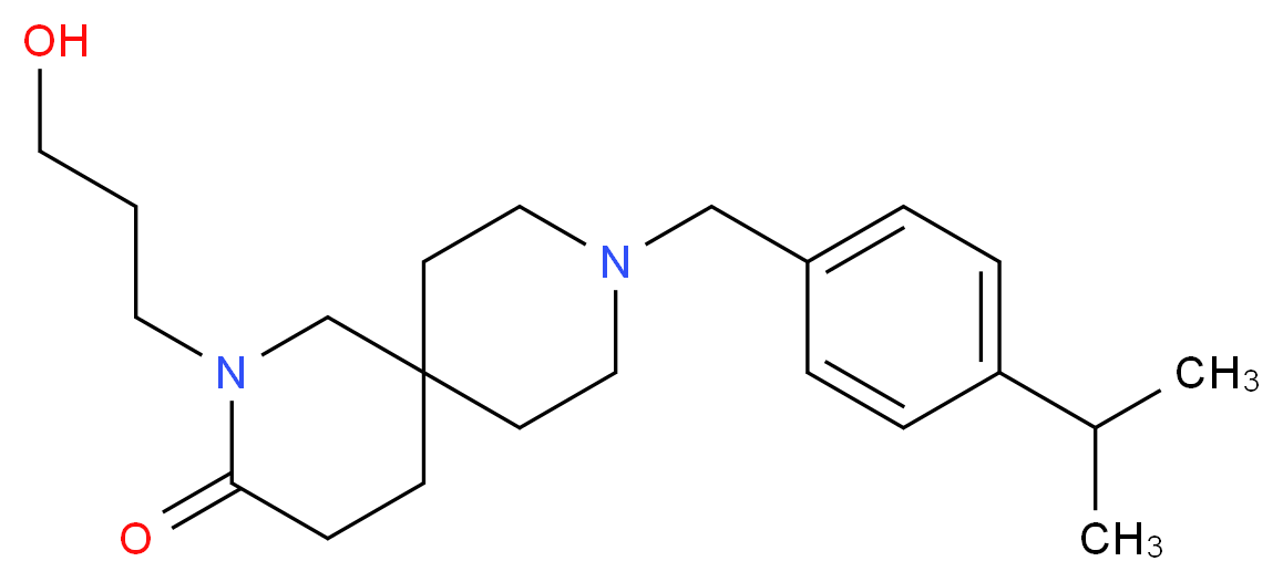 2-(3-hydroxypropyl)-9-(4-isopropylbenzyl)-2,9-diazaspiro[5.5]undecan-3-one_分子结构_CAS_)