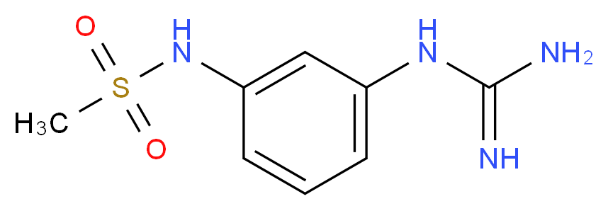 1-(3-methanesulfonamidophenyl)guanidine_分子结构_CAS_57004-73-6