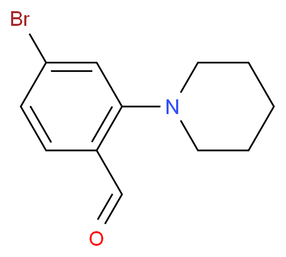 4-bromo-2-(piperidin-1-yl)benzaldehyde_分子结构_CAS_643094-36-4