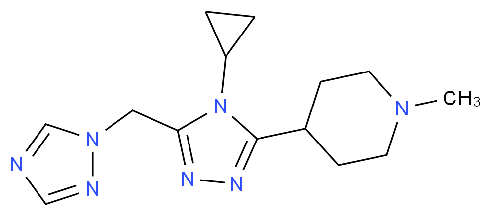 4-[4-cyclopropyl-5-(1H-1,2,4-triazol-1-ylmethyl)-4H-1,2,4-triazol-3-yl]-1-methylpiperidine_分子结构_CAS_)