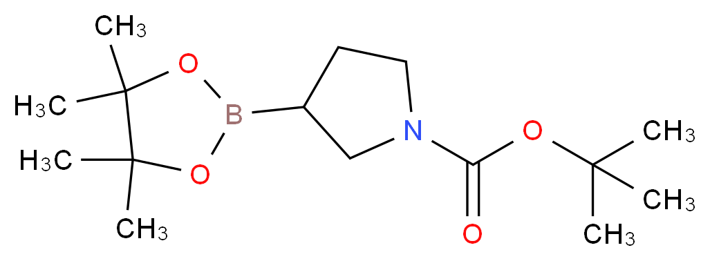 tert-Butyl 3-(4,4,5,5-tetramethyl-1,3,2-dioxaborolan-2-yl)pyrrolidine-1-carboxylate_分子结构_CAS_1312712-22-3)