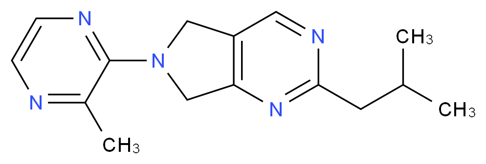 2-isobutyl-6-(3-methylpyrazin-2-yl)-6,7-dihydro-5H-pyrrolo[3,4-d]pyrimidine_分子结构_CAS_)