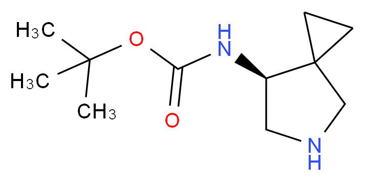 tert-butyl N-[(7S)-5-azaspiro[2.4]heptan-7-yl]carbamate_分子结构_CAS_127199-45-5