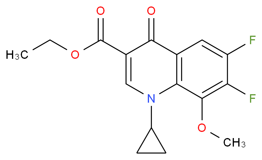 1-Cyclopropyl-6,7-difluoro-1,4-dihydro-8-methoxy-4-oxo-3-quinolinecarboxylic Acid Ethyl Ester_分子结构_CAS_112811-71-9)