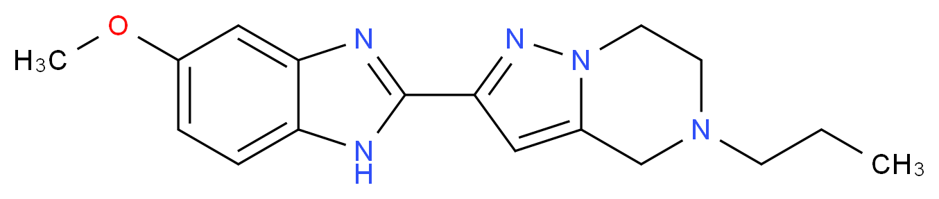 2-(5-methoxy-1H-benzimidazol-2-yl)-5-propyl-4,5,6,7-tetrahydropyrazolo[1,5-a]pyrazine_分子结构_CAS_)