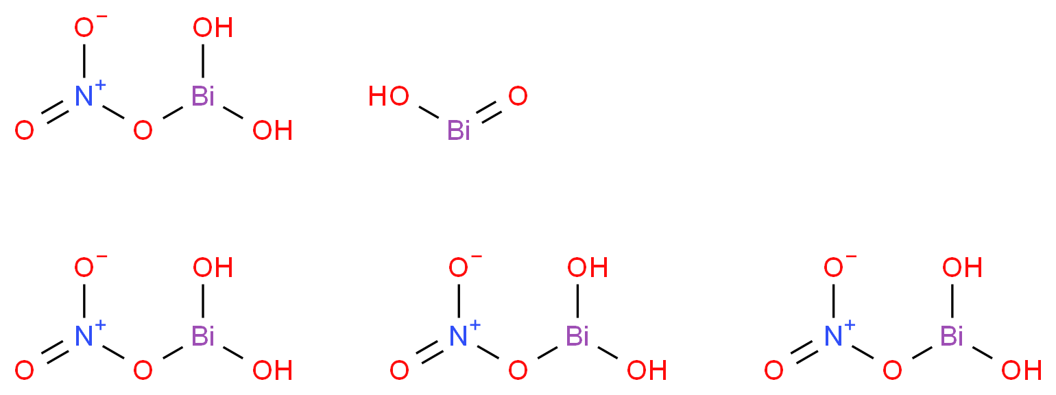 tetrakis((nitrooxy)bismuthanediol); hydroxybismuthanone_分子结构_CAS_1304-85-4