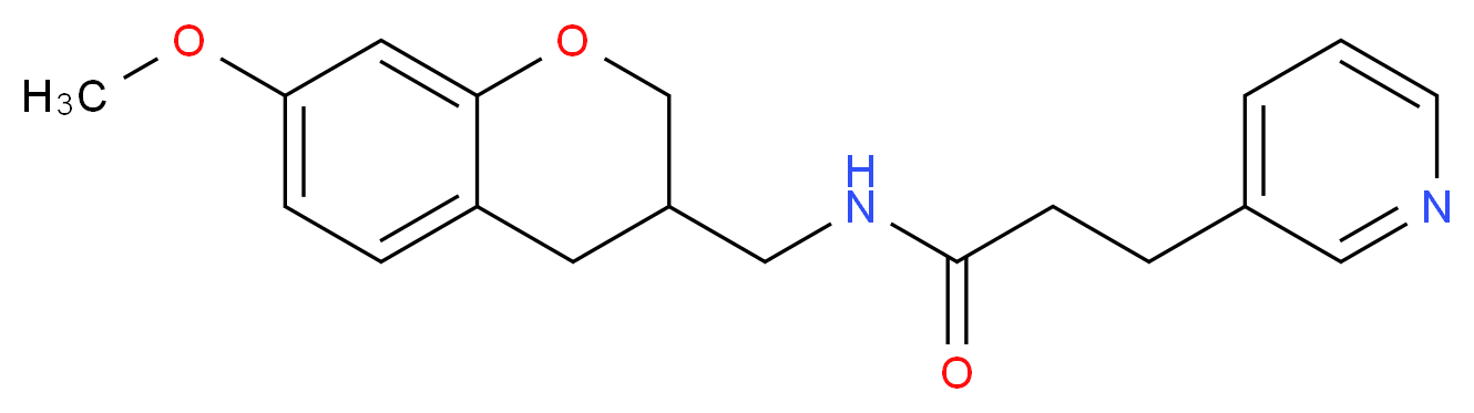 N-[(7-methoxy-3,4-dihydro-2H-chromen-3-yl)methyl]-3-pyridin-3-ylpropanamide_分子结构_CAS_)