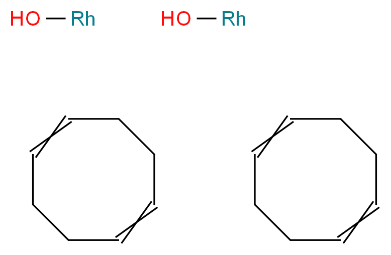 羟基(环辛二烯)铑(I) 二聚体_分子结构_CAS_73468-85-6)