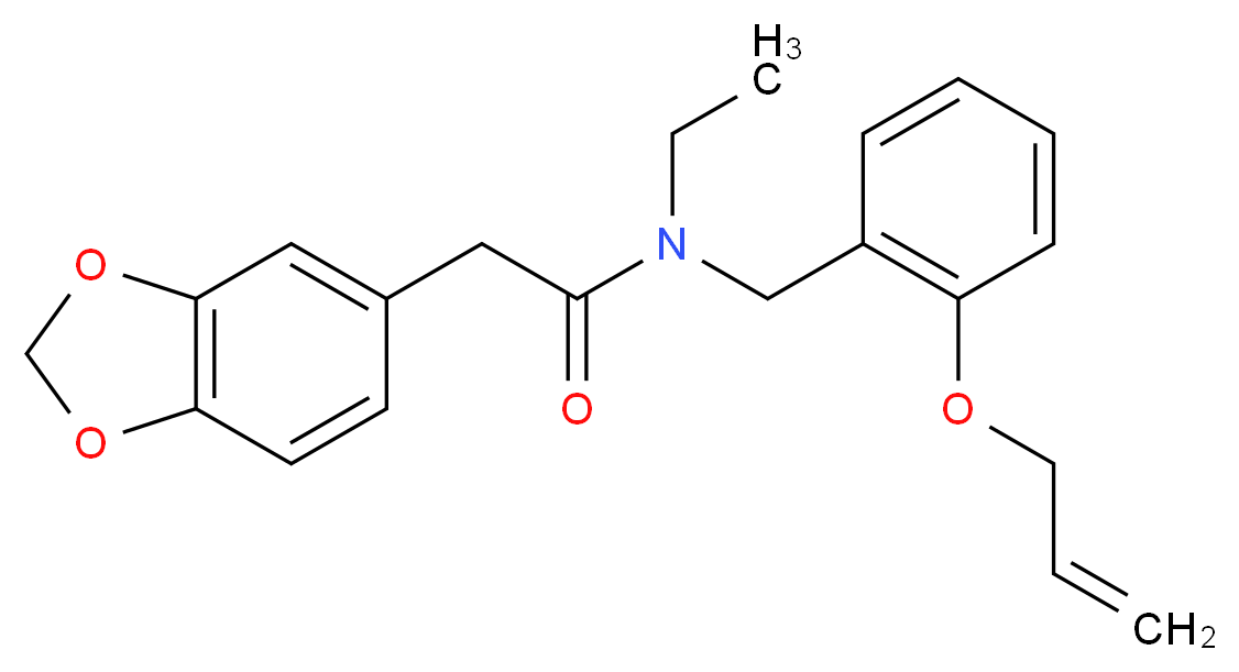 N-[2-(allyloxy)benzyl]-2-(1,3-benzodioxol-5-yl)-N-ethylacetamide_分子结构_CAS_)