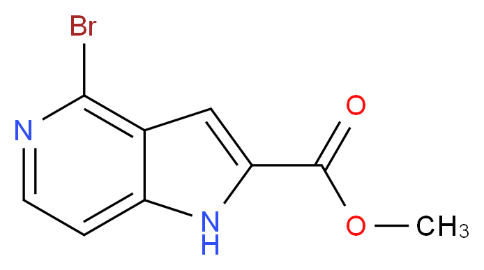 METHYL 4-BROMO-5-AZAINDOLE-2-CARBOXYLATE_分子结构_CAS_871583-15-2)