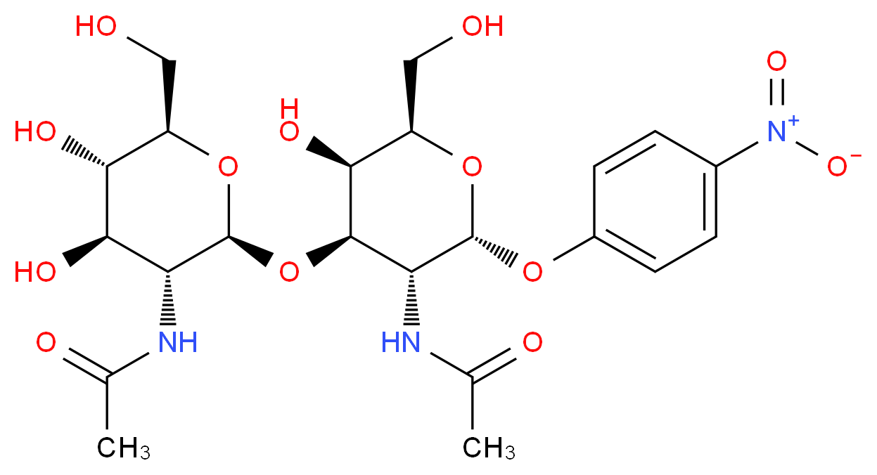 4-Nitrophenyl 2-Acetamido-3-O-(2-acetamido-2-deoxy-β-D-glucopyranosyl)-2-deoxy-α-D-galactopyranoside_分子结构_CAS_125455-64-3)