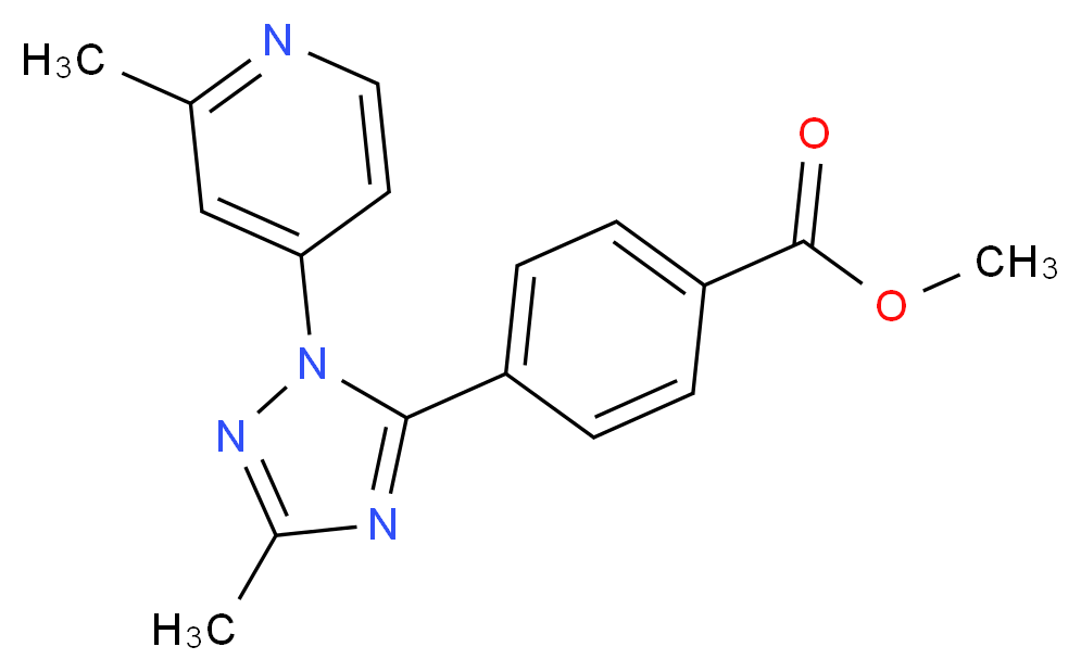 methyl 4-[3-methyl-1-(2-methylpyridin-4-yl)-1H-1,2,4-triazol-5-yl]benzoate_分子结构_CAS_)