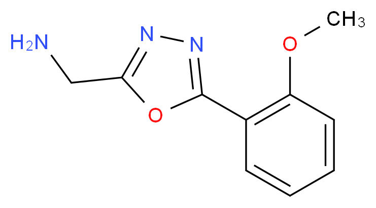 [5-(2-methoxyphenyl)-1,3,4-oxadiazol-2-yl]methanamine_分子结构_CAS_944897-80-7