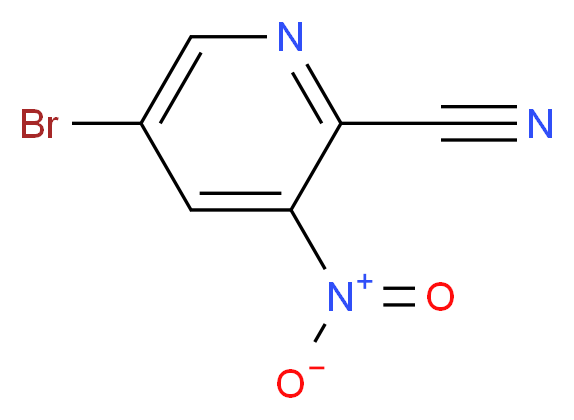 5-bromo-3-nitropyridine-2-carbonitrile_分子结构_CAS_573675-25-9