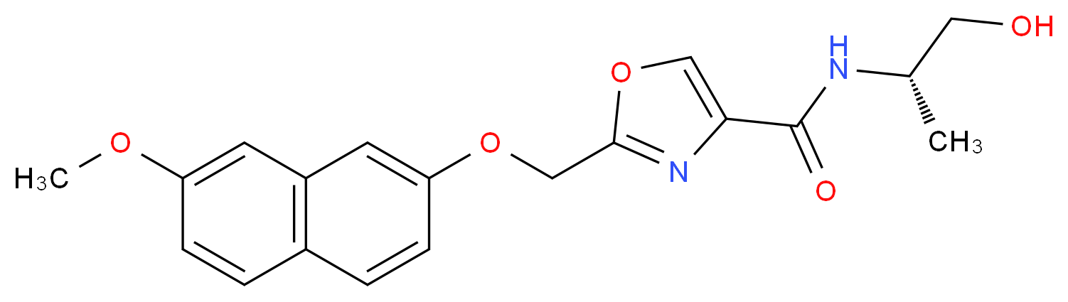 N-[(1S)-2-hydroxy-1-methylethyl]-2-{[(7-methoxy-2-naphthyl)oxy]methyl}-1,3-oxazole-4-carboxamide_分子结构_CAS_)
