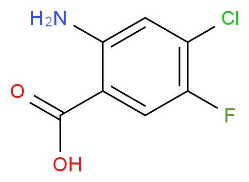 2-amino-4-chloro-5-fluorobenzoic acid_分子结构_CAS_108288-16-0