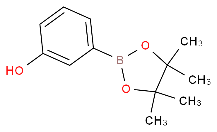 3-(4,4,5,5-TETRAMETHYL-1,3,2-DIOXABOROLAN-2-YL)PHENOL_分子结构_CAS_214360-76-6)