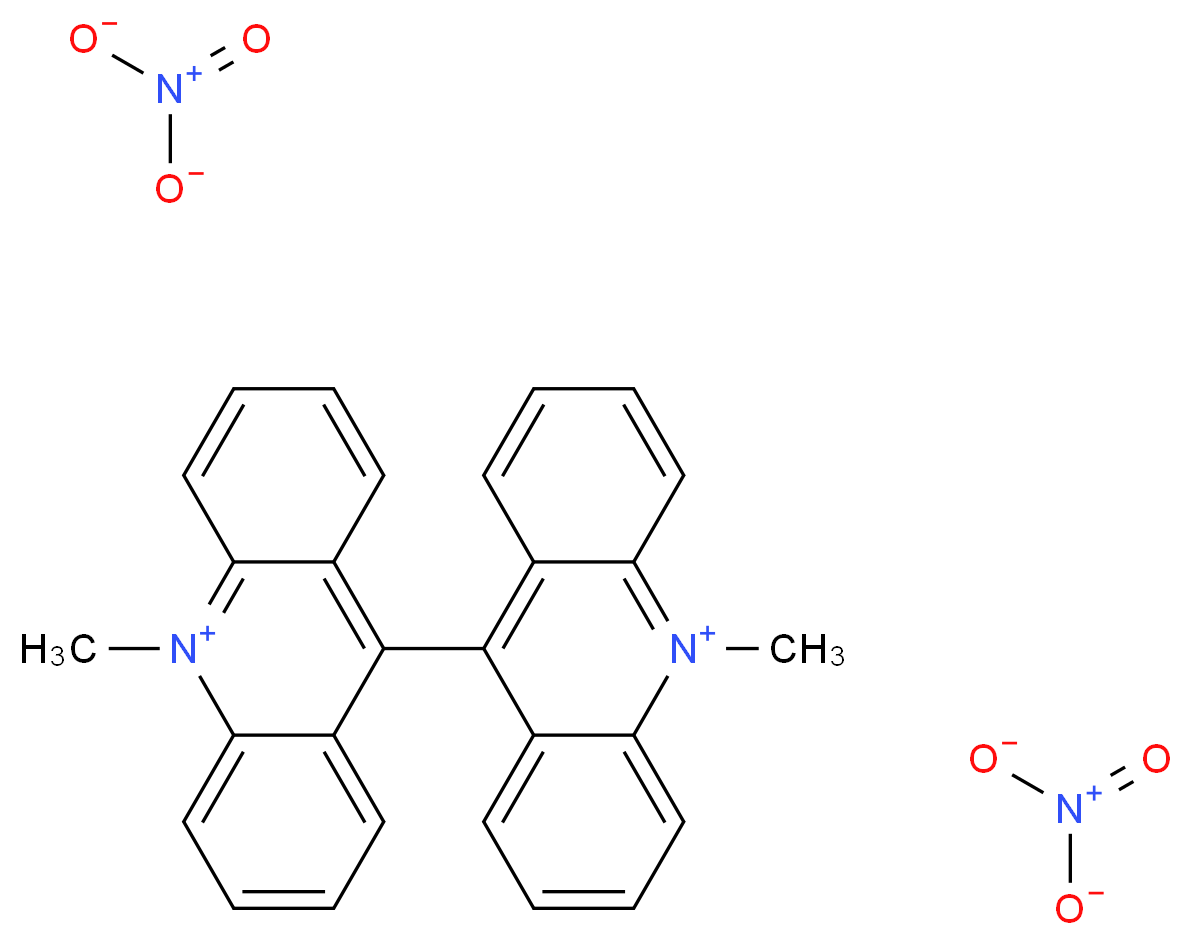 N,N′-Dimethyl-9,9′-biacridinium dinitrate_分子结构_CAS_2315-97-1)