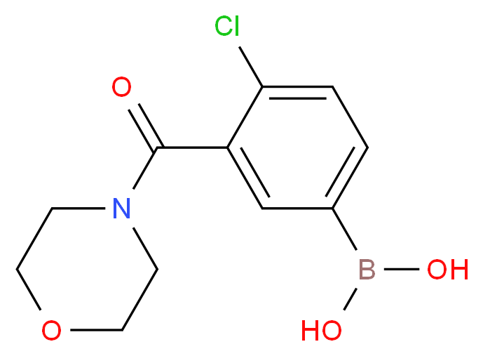 [4-chloro-3-(morpholine-4-carbonyl)phenyl]boronic acid_分子结构_CAS_871332-71-7