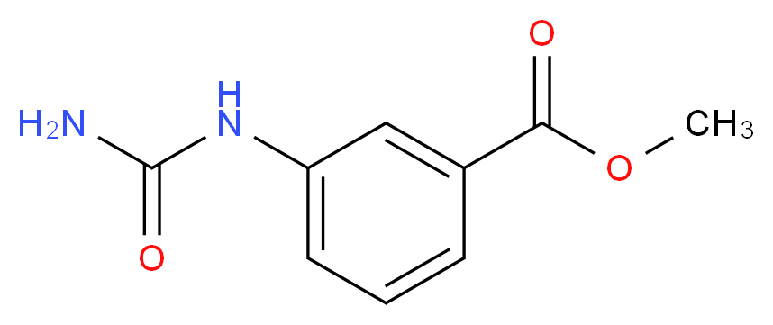 methyl 3-[(aminocarbonyl)amino]benzoate_分子结构_CAS_65081-75-6)