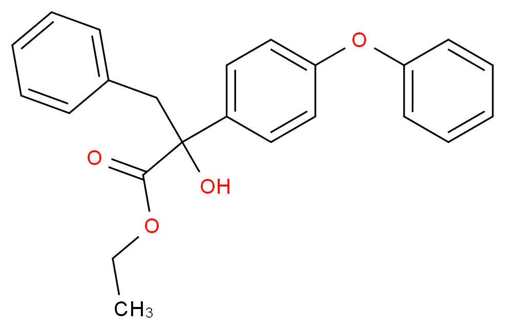 Ethyl 2-hydroxy-2-(4-phenoxyphenyl)-3-phenylpropanoate_分子结构_CAS_)