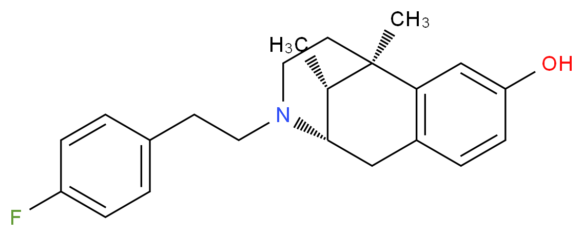 (1R,9S,13R)-10-[2-(4-fluorophenyl)ethyl]-1,13-dimethyl-10-azatricyclo[7.3.1.0<sup>2</sup>,<sup>7</sup>]trideca-2(7),3,5-trien-4-ol_分子结构_CAS_86495-14-9