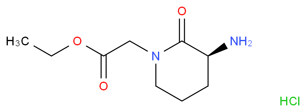 ethyl 2-[(3S)-3-amino-2-oxopiperidin-1-yl]acetate hydrochloride_分子结构_CAS_937057-79-9