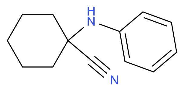 1-(phenylamino)cyclohexane-1-carbonitrile_分子结构_CAS_64269-06-3