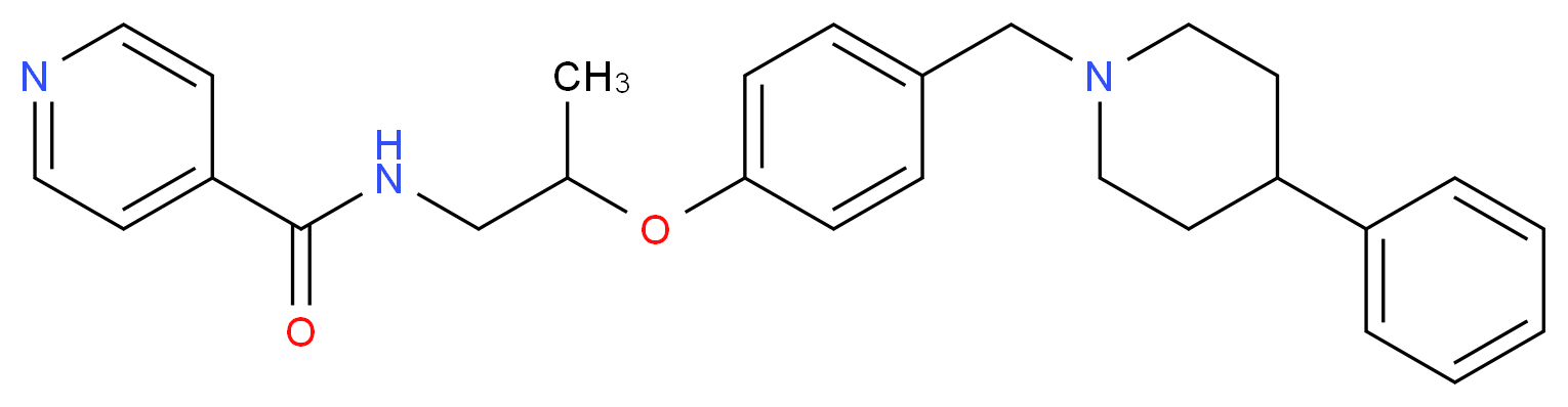 N-(2-{4-[(4-phenyl-1-piperidinyl)methyl]phenoxy}propyl)isonicotinamide_分子结构_CAS_)