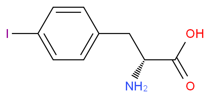 (2R)-2-amino-3-(4-iodophenyl)propanoic acid_分子结构_CAS_62561-75-5