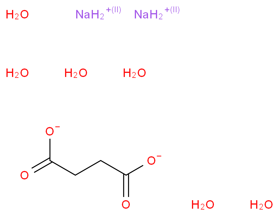 disodium butanedioate hexahydrate_分子结构_CAS_6106-21-4