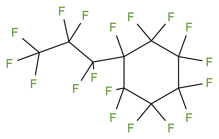 1,1,2,2,3,3,4,4,5,5,6-undecafluoro-6-(heptafluoropropyl)cyclohexane_分子结构_CAS_374-59-4