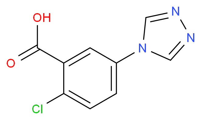 2-chloro-5-(4H-1,2,4-triazol-4-yl)benzoic acid_分子结构_CAS_842977-25-7