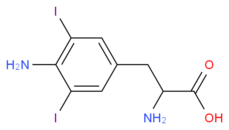 2-amino-3-(4-amino-3,5-diiodophenyl)propanoic acid_分子结构_CAS_59515-83-2
