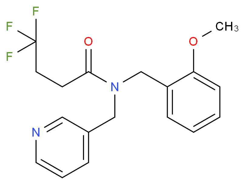 4,4,4-trifluoro-N-(2-methoxybenzyl)-N-(pyridin-3-ylmethyl)butanamide_分子结构_CAS_)