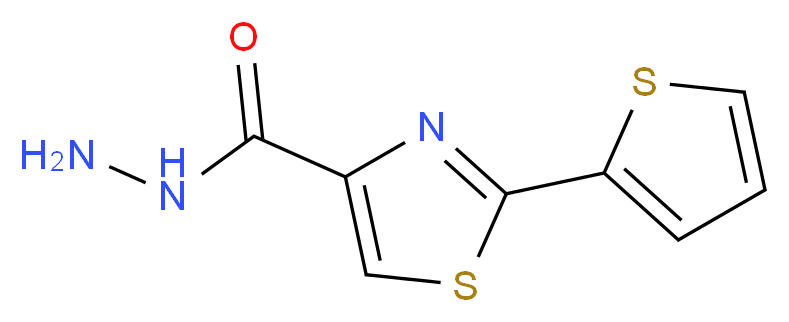 2-(2-Thienyl)-1,3-thiazole-4-carbohydrazide_分子结构_CAS_)