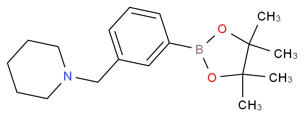 3-(Piperidin-1-ylmethyl)benzeneboronic acid, pinacol ester 97%_分子结构_CAS_859833-21-9)