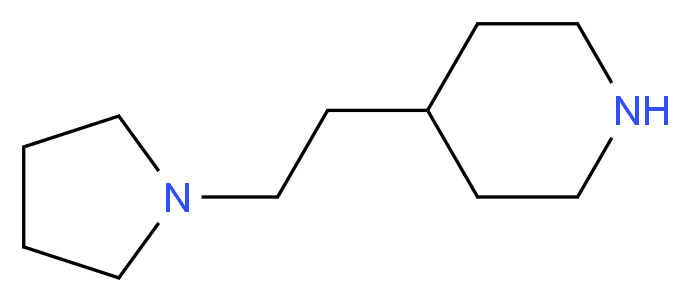 4-[2-(pyrrolidin-1-yl)ethyl]piperidine_分子结构_CAS_14759-08-1