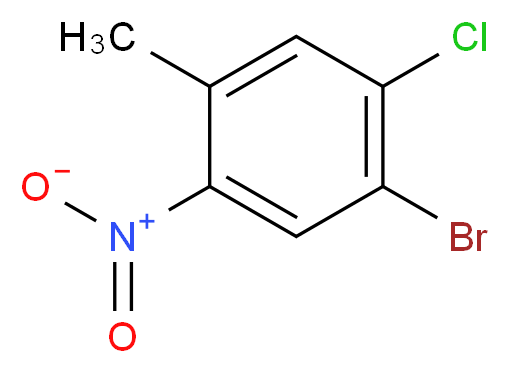 1-bromo-2-chloro-4-methyl-5-nitrobenzene_分子结构_CAS_1126367-34-7