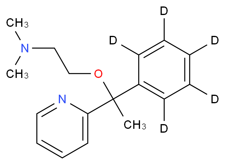 dimethyl({2-[1-(<sup>2</sup>H<sub>5</sub>)phenyl-1-(pyridin-2-yl)ethoxy]ethyl})amine_分子结构_CAS_1173020-59-1