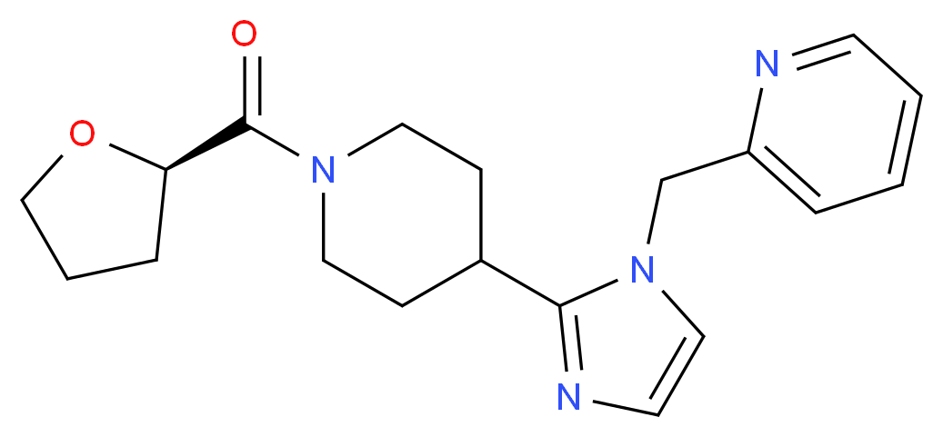 2-[(2-{1-[(2R)-tetrahydrofuran-2-ylcarbonyl]piperidin-4-yl}-1H-imidazol-1-yl)methyl]pyridine_分子结构_CAS_)